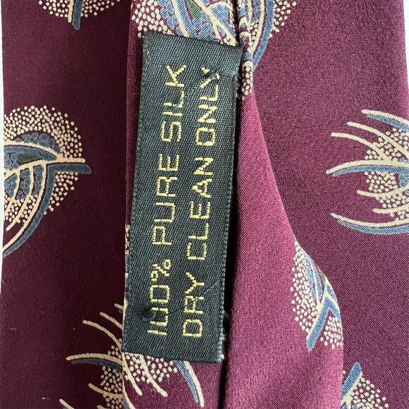 Giorgio Armani Cravatte Tie Mens Burgundy 55"X3.5"Made In Italy Vintage - Picture 8 of 12